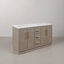 Hugo 60 In. Double Sink Carrara White Marble Countertop Vanity In Grey Oak With Mirrors-1094058667