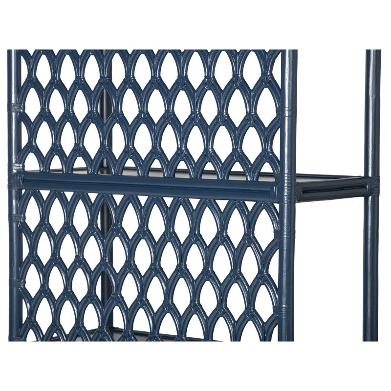 Casablanca Solid Wood Bookcase, Navy Blue