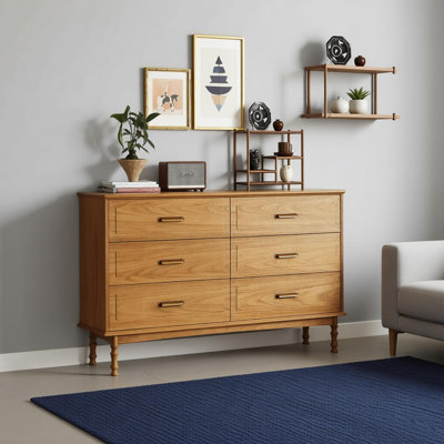 Buffet rétro avec rangement en bois massif
