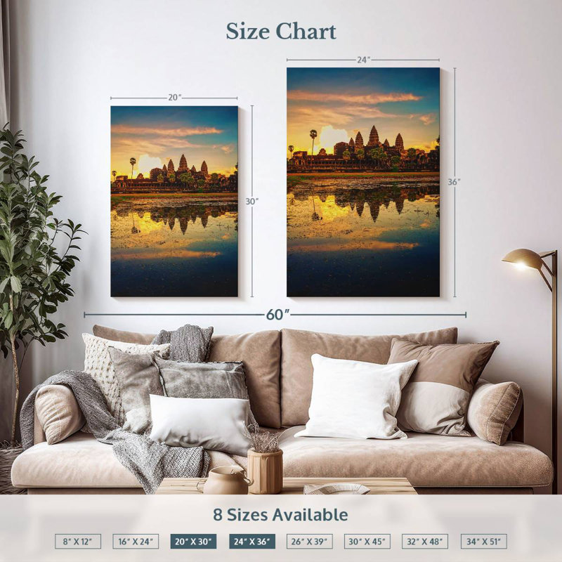 Adella Angkor Wat, 36" H x 24" W