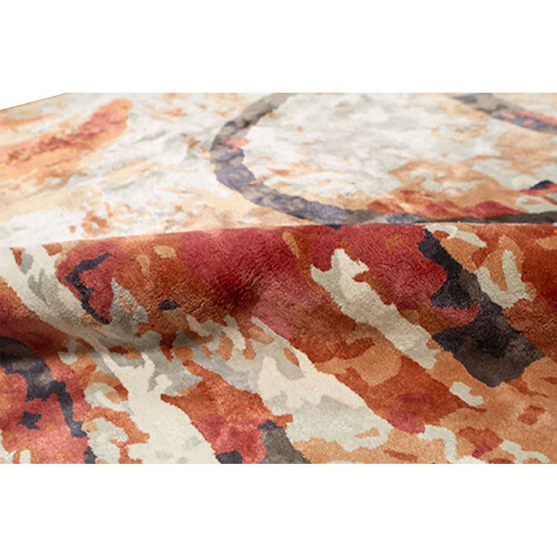 Tapis ivoire et multicolore noué à la main de haute qualité