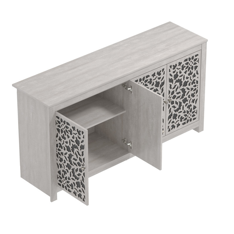 Culbreath Arrastia 4 Door Wide Sideboard, Dusty Grey Oak