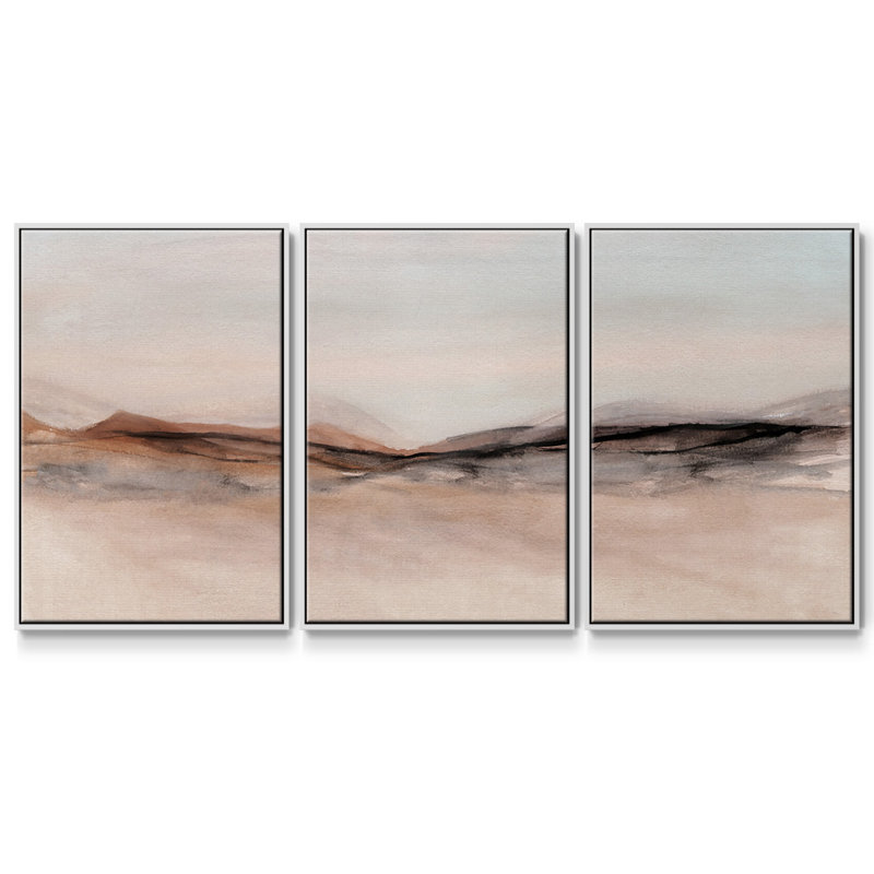 «Near Frost Valley», reproduction sur toile flottante 3 pièces, H 24 po x l 48 po x P 2 po, Blanc