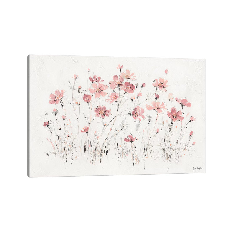 Wildflowers Pink I by Lisa Audit - Wrapped Canvas Print, 152.5 cm H x 101.5 cm W