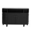Armoire de rangement courbée avec 4 portes et tablettes réglables-438366011