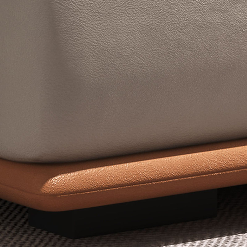 Banc rembourré, Orange / beige