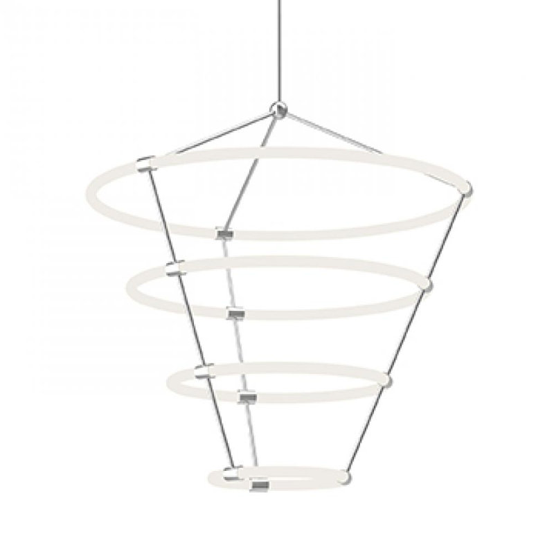 Santino 3 - Light LED Chandelier, Chrome, 34" H x 33" W x 33" D