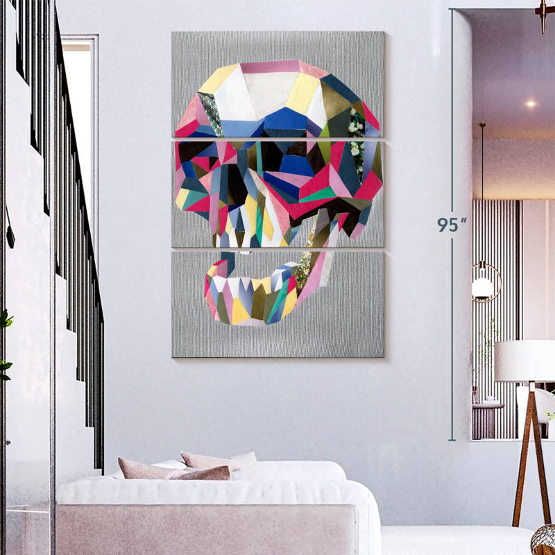 Kerner Skull Abstract, 74" H x 48" W