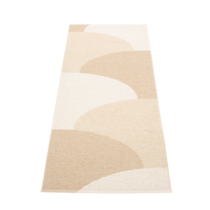 Rug HILL Vanilla/Beige/Cream 2.25 x 6 ft, Runner 2'4" x 6'