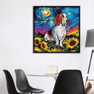 " Basset Hound Night II " by Aja Trier