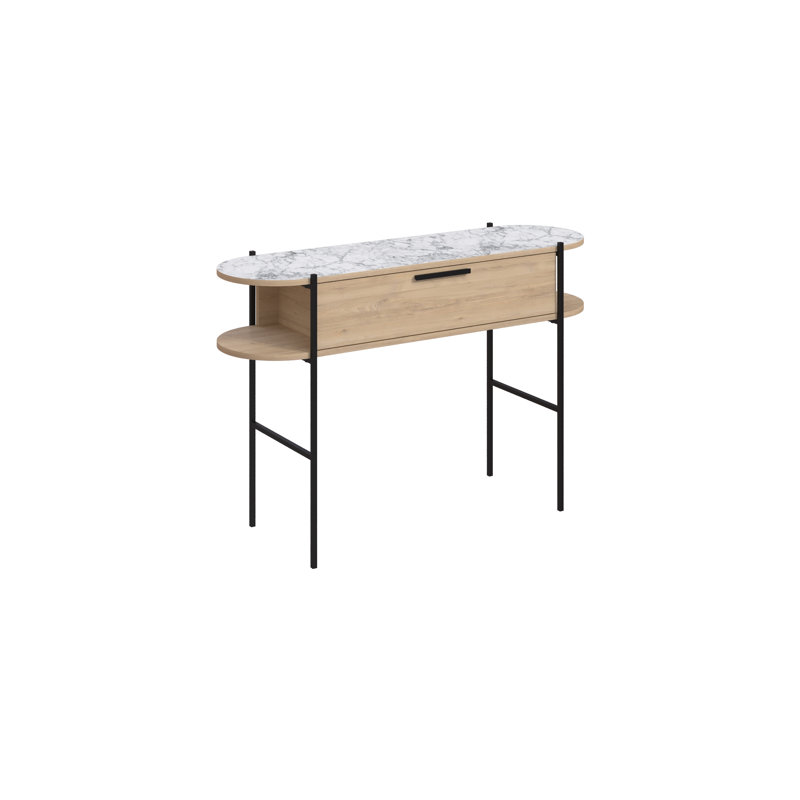 Germany 130cm Console Table, Light Grey/Natural