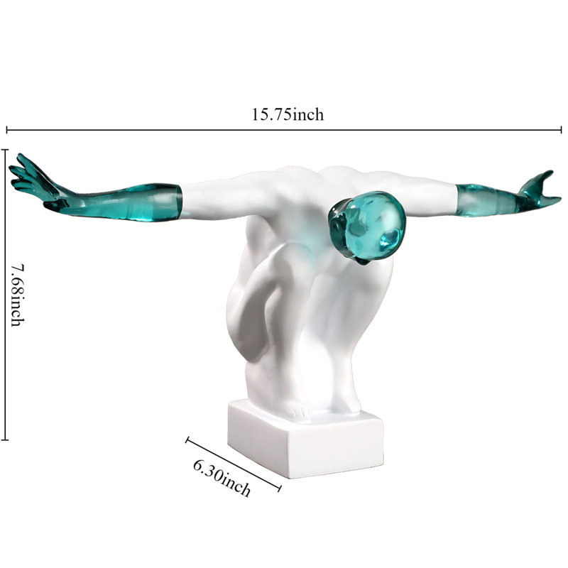 Figurines et sculptures Adalgiso, Blanc / bleu