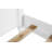 Modern Double Bedstead, White & Oak, 47.2 x 38.6 x 78.7 inches | 100% Lacquer Painted MDF, Scandinavian Design | Stylish and Durable for a Contemporary Bedroom, Easy Assembly, Solid Color Elegance-750375595