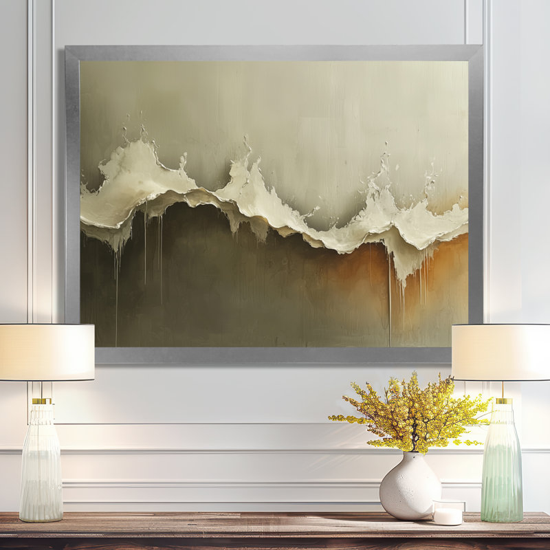 «Cullompt Ephemeral Pathway» - Peinture murale, Reproduction encadrée d'une seule photo, Argent argent, H 24 po x l 32 po