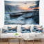 Coucher de soleil et vagues à booby s bay tapisserie Beach-28507791