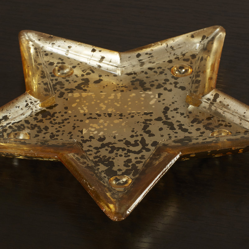Ensemble de vaisselle décoratif étoile gold 3 pièces