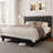 King Upholstered Bed Frame with Headboard, Button Tufted Linen Bed Base, Platform Bed with Wood Slat, Heavy Duty, Easy Assembly, No Box Spring Needed,Dark Grey-1760463004-1760463002