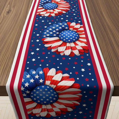 Chemin de table 4e décorations - Patriotic Usa Stars Fourth Of August Accessoires pour le Jour du Souvenir - 250th Anniversary Decor Articles de fête pour l'intérieur et l'extérieur