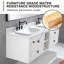 Base de meuble-lavabo flottant 72 po sans plateau, base de meuble-lavabo mural seulement-102615828