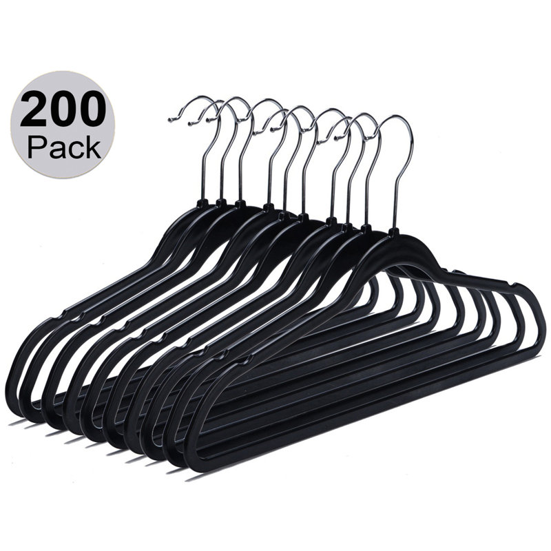 Cintre standard en plastique antidérapant Laperle, Noir