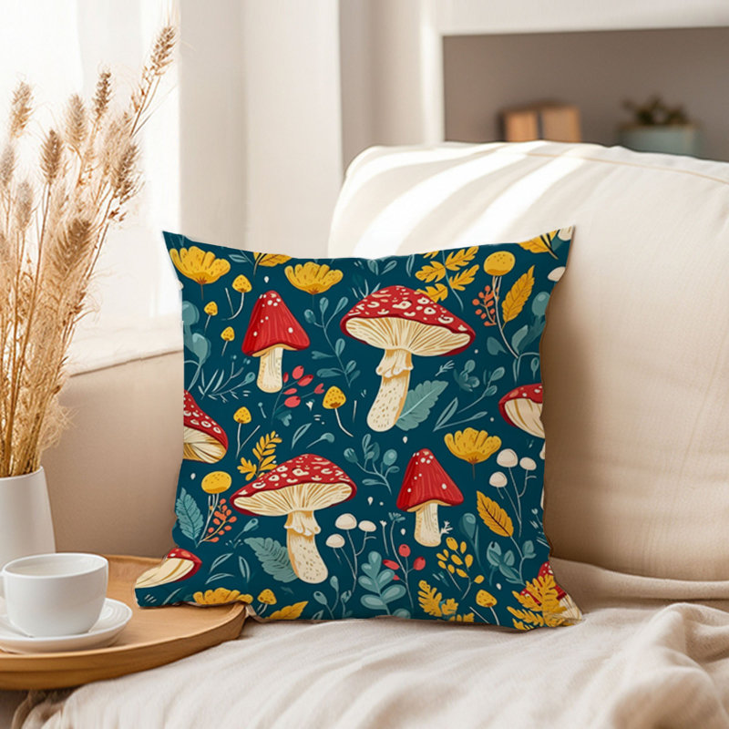 Botanical Mushroom Dreams II Modern, 16"H x 16"W