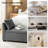 Aristides 59.8"W Modern Storage Bench Two Cushions Included with Sturdy Plastic Legs-1072604486