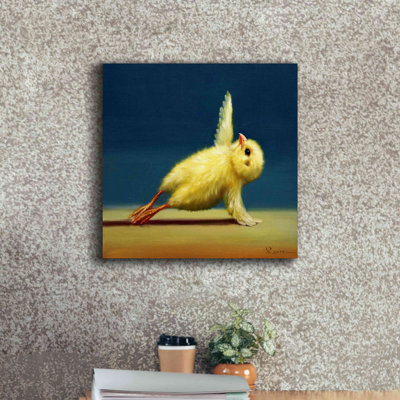 «Yoga Chick Side Plank» par Lucia Heffernan, reproduction sur toile tendue