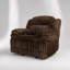 Fauteuil inclinable et oscillant manuel en velours côtelé 1 pièce Living Living