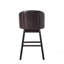 Tabouret tournant à 360 degrés avec garniture cloutée, beige-117657864