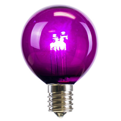 G50 Transparent LED Replacement Bulbs Nickel Base