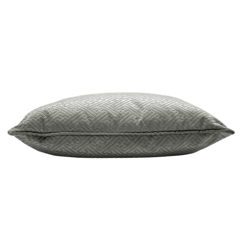 Geometric Square Throw Cushion, Silver