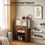 Grande armoire de rangement arquée 41,3 po avec lumières DEL et porte coulissante en verre 