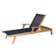 Chaise et table inclinables en teck Barbados