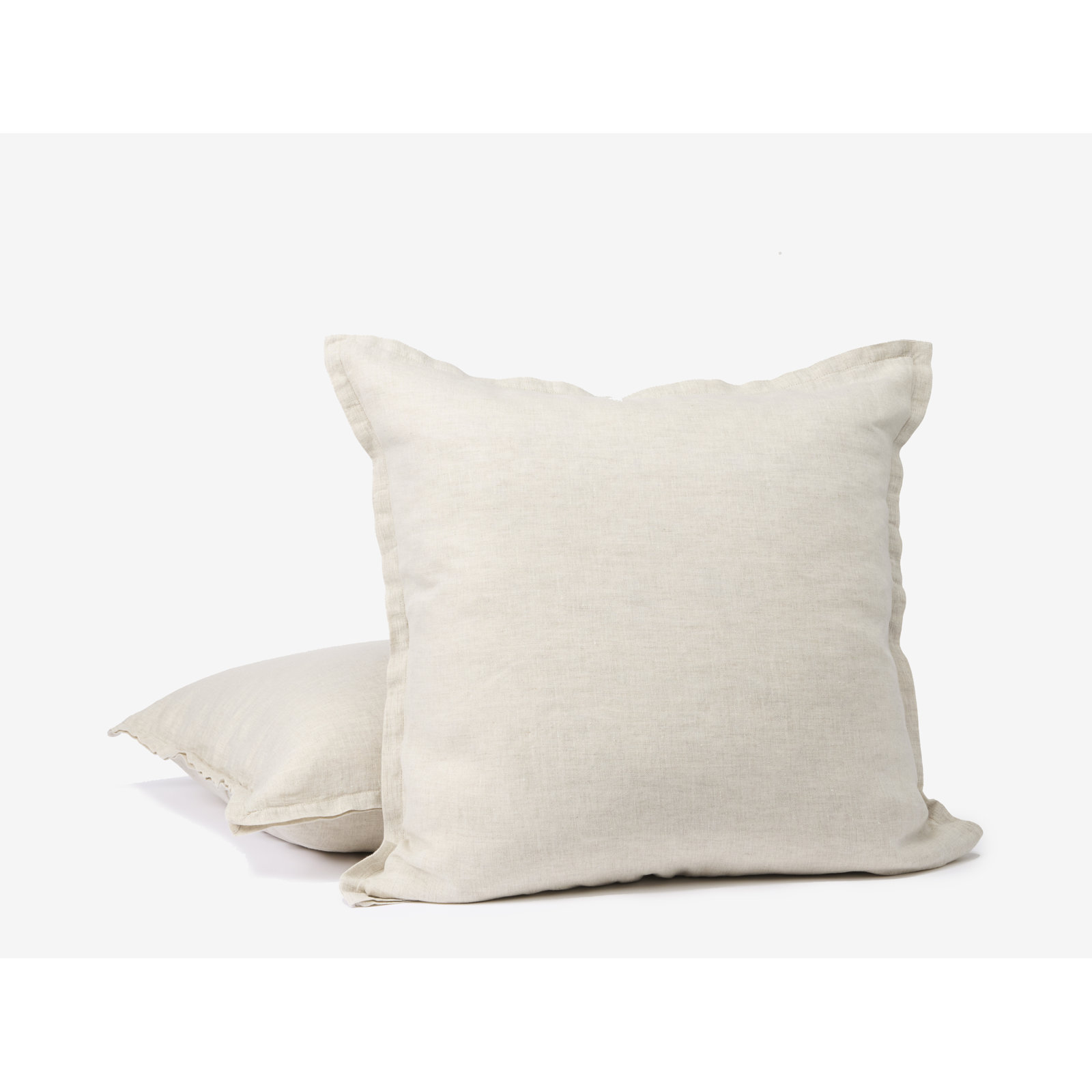 Coyuchi 36" x 22" Linen Pillow Cover, Natural Chambray, Square 22"