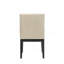 Ensemble de 2 chaises d'appoint en tissu beige et finition noire Froja