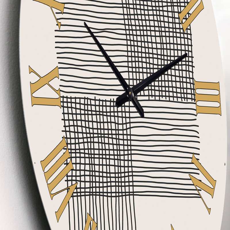 Minimal Compostions géométriques de formes élémentaires XIXème - Horloge murale moderne, Petit