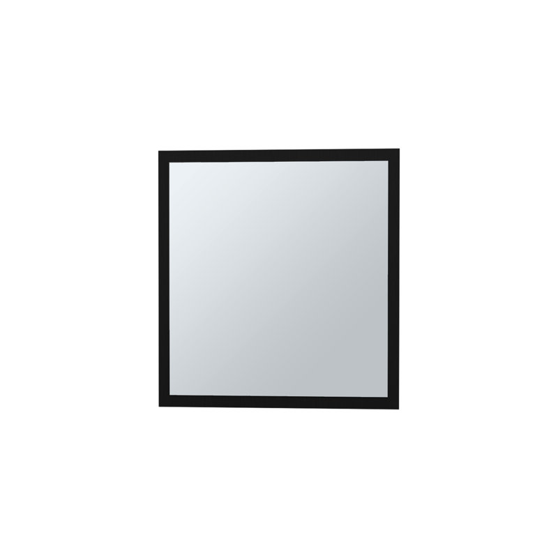 Black Mirror Cabinet For Bath And Kitchen Use, 21.1" H X 19.7" W, 4 Interior Shelves & Towel Rack Frame Bathroom Kitchen, Support