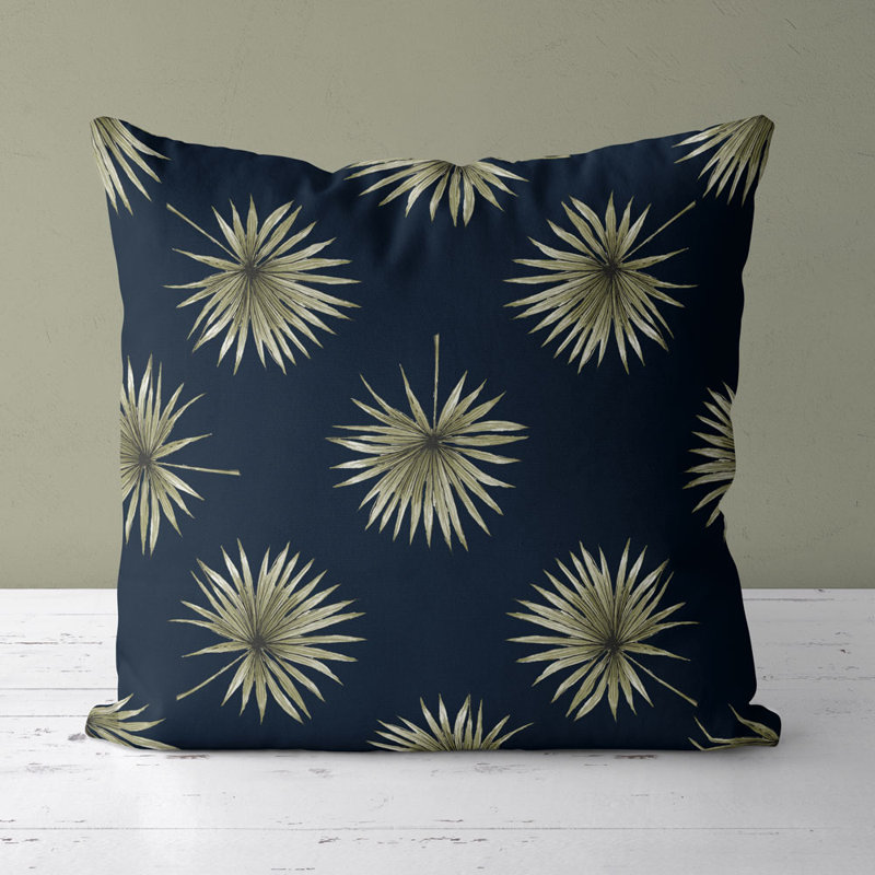 Housse de coussin carrée Venessa/insert, Bleu marine
