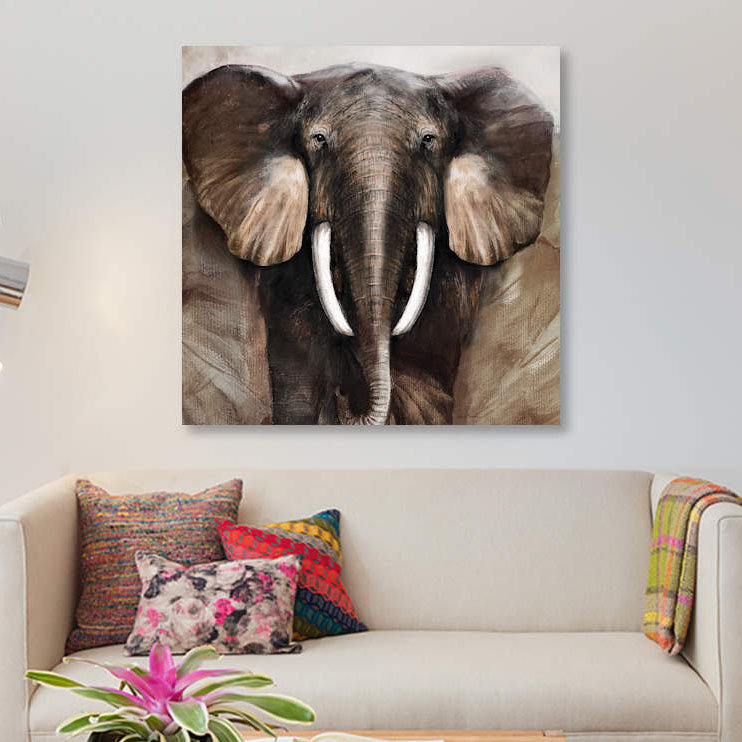 « majestic rencontre », reproduction sur toile, H 26 po x l 26 po x P 1,5 po, Toile tendue, Pas de tapis