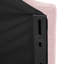 Tête de lit simple en rosé, illustrant un magnifique bouton en losange et une charmante garniture cloutée avec des accents élégants
