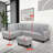 Straton 3 - Piece L-Shaped Modular Living Room Sectional Sofa with Ottoman-2014301449-2014301455