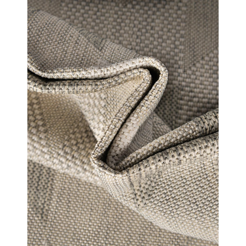 Aucun tapis gris Nykeia, Rond 3 pi 1 po