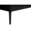 Meuble télé moderne de 72 pouces de style Mid-Century avec support multimédia en bois massif et stratifié noir, facile à nettoyer