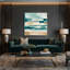 "Coastal Beach Block", toile de luxe beige-884907972