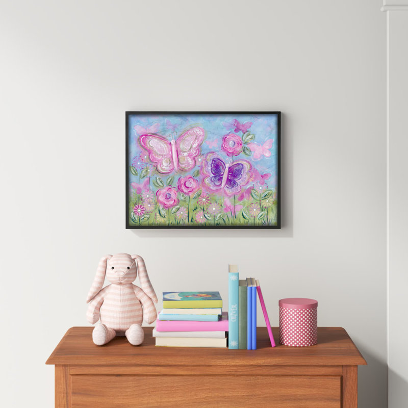 «Vada Butterflies», impression, H 16 po x l 20 po, Giclée encadrée noir minuit
