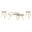 Ensemble de table basse et de table d'appoint 4 pièces Lymon Gold