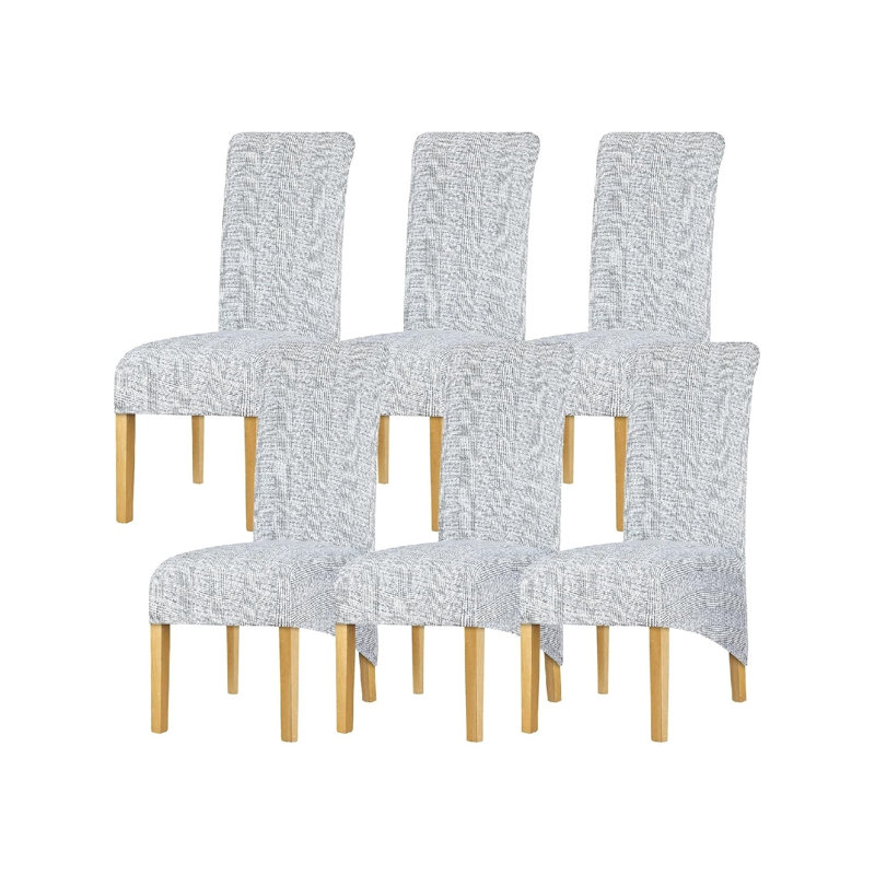 Box Cushion Dining Chair Slipcover, Fabric - Grey