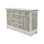 Commode 6 tiroirs + 2 portes - finition gris pommelé et blanc