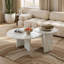 Table basse ronde en marbre 2 pièces pour salon-1266367675