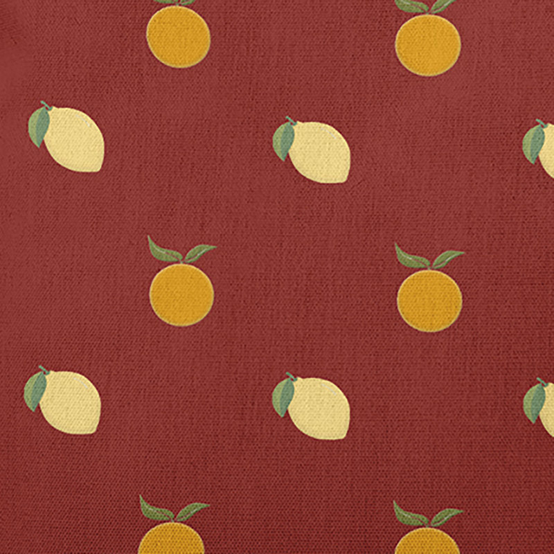 Floral Outdoor Reversible Throw Pillow, Burgundy/Light Yellow/Orange